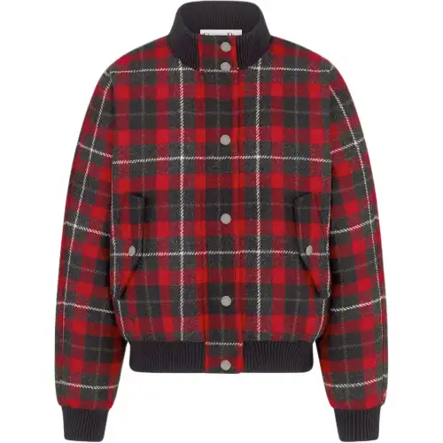 Christian DIOR Checked Bomber Jacket