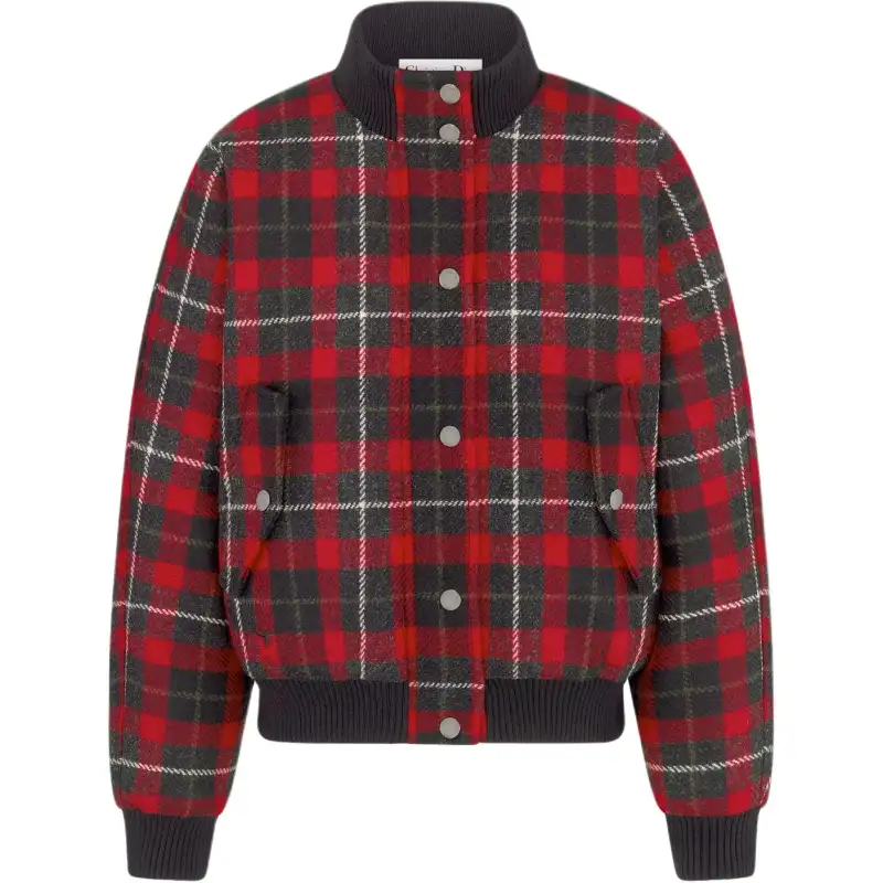 Christian DIOR Checked Bomber Jacket