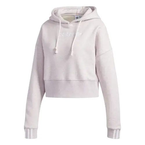 Adidas Originals Cropped Hoodie Sweatshirt Women's Light Purple