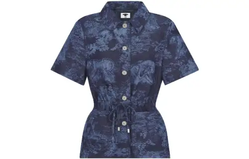 DIOR Jackets Women's Blue Lapel Moderate