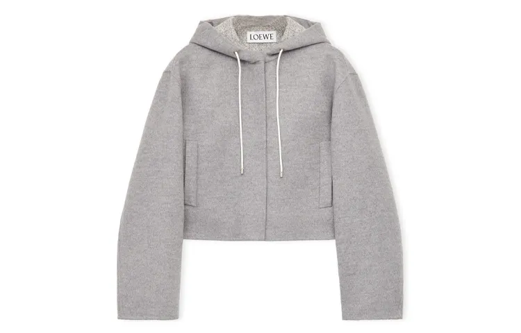 LOEWE Jackets Women's Gray Hooded Moderate Other