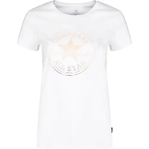 Converse T Shirts Women's White Crew Neck Moderate