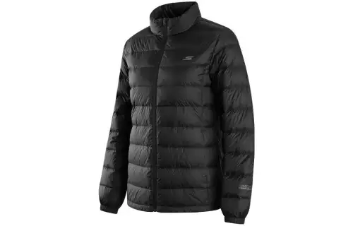 Skechers Down Jackets Women's Carbon Black Stand Collar Moderate Other