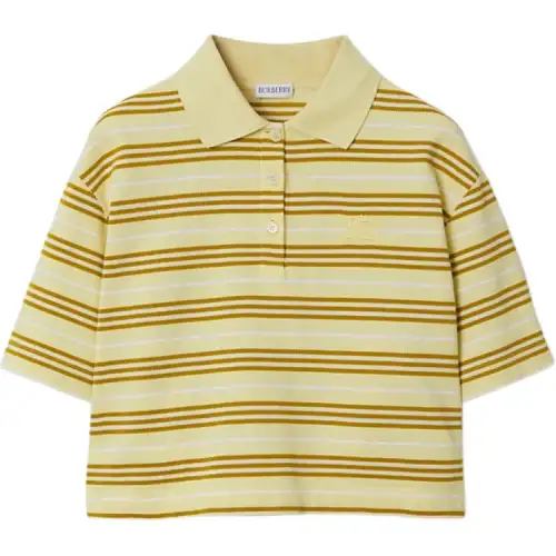 Burberry striped cotton polo shirt