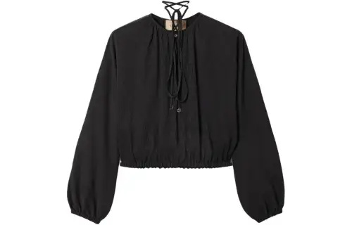 GUCCI Shirts Women's Black Crew Neck Moderate Shirt
