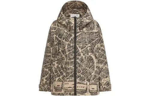 DIOR Jackets Women's Beige Hooded Moderate Other