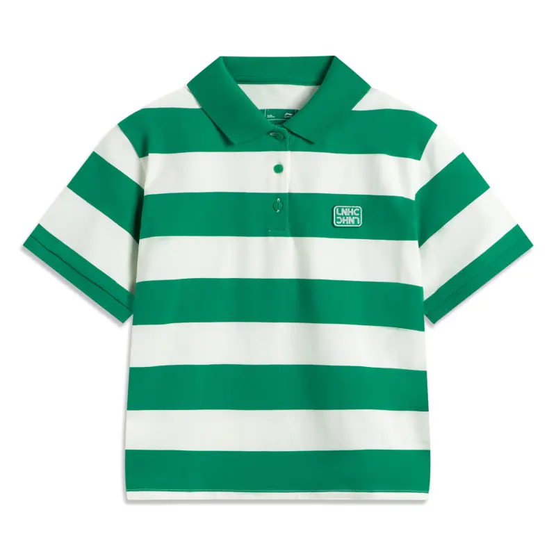 Li Ning Sports Life Collection Polo Shirt Women's Pepper Green/Ivory