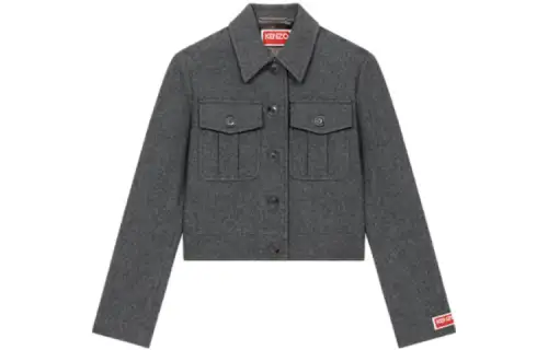 KENZO England Logo Patch Single Breasted Jacket