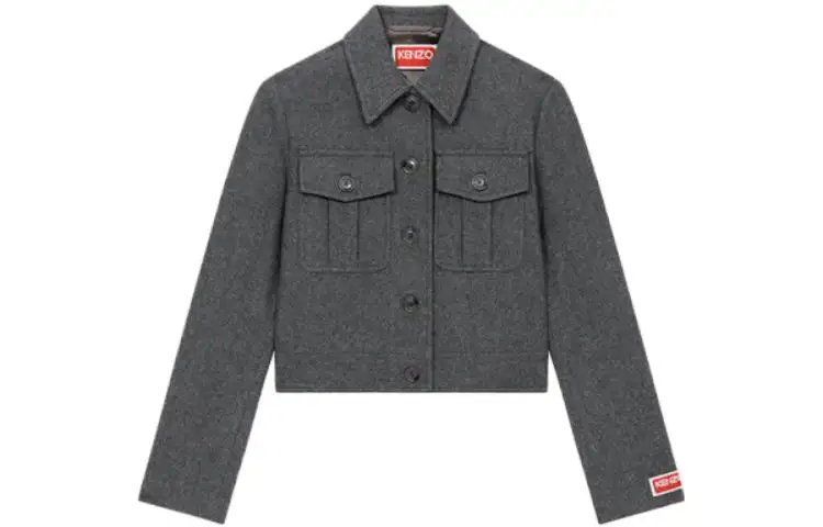 KENZO England Logo Patch Single Breasted Jacket