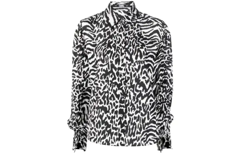 Karl Lagerfeld / Karl Lagerfeld Jeans animal-print silk shirt