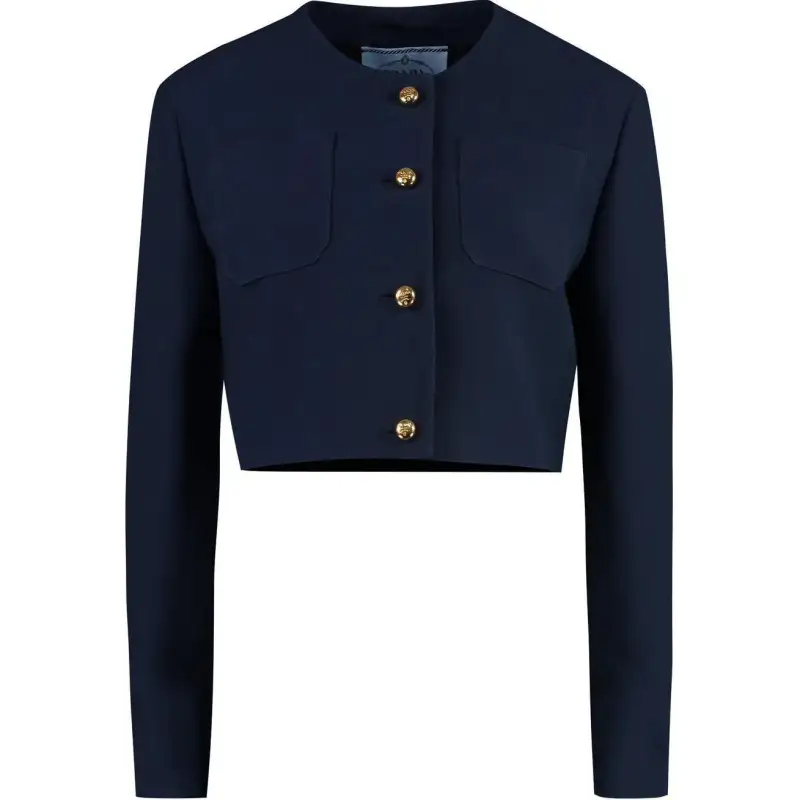 Prada Crewneck Cropped Jacket