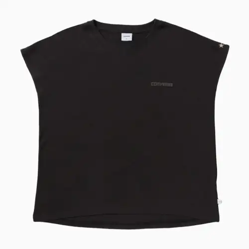 Converse T Shirts Unisex Black Crew Neck Moderate