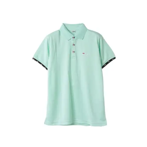 FILA Polo Shirts Women's Green Polo Collar Moderate