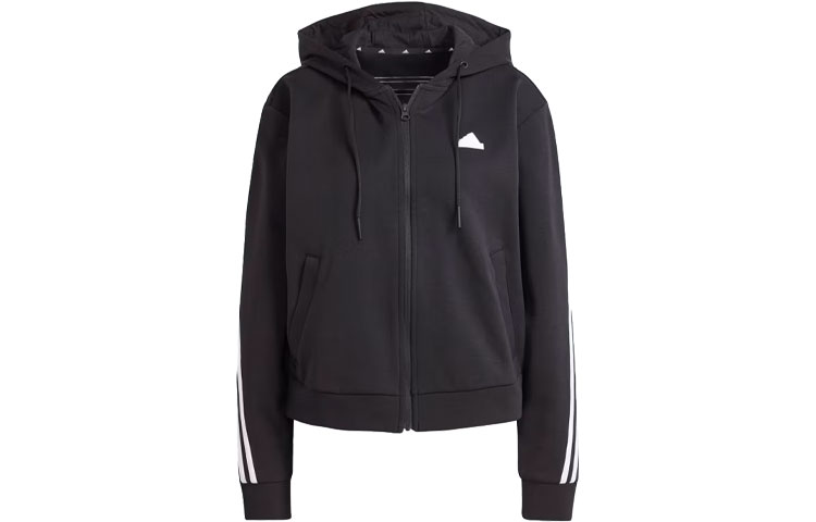 Женское худи adidas Future Icons 3-Stripes Full Zip Hoodie (черное)