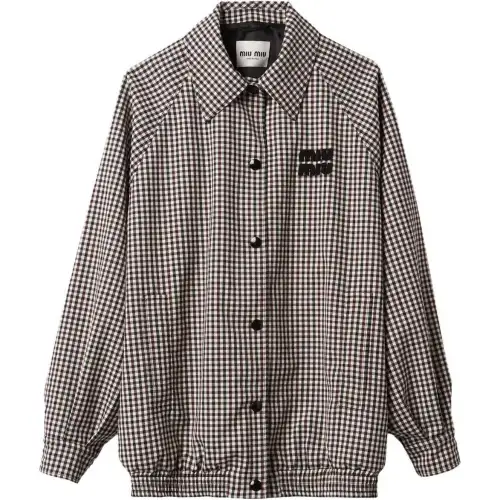 MIU MIU Jackets Women's Black Lapel Moderate Other