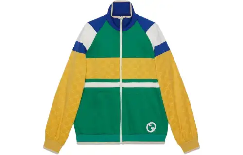 GUCCI Jackets Women's Multicolor Stand Collar Moderate Other