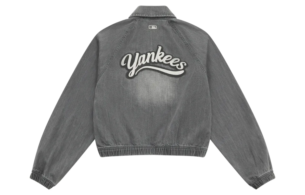 MLB Preppy Style Collection New York Yankees SS25 Jackets & Coats Women's Gray