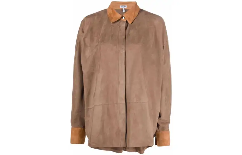 LOEWE Jackets Women's Brown Lapel Moderate Other