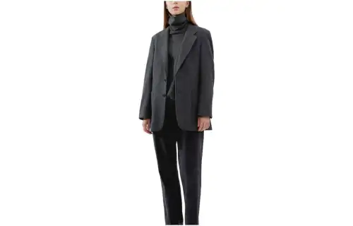 UNIQLO FW23 U Jackets Women's Dark Gray Suit Collar Moderate Other