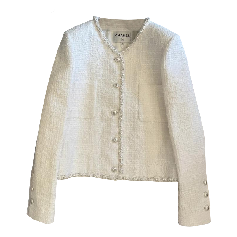 CHANEL 25P Jackets & Coats Women's White