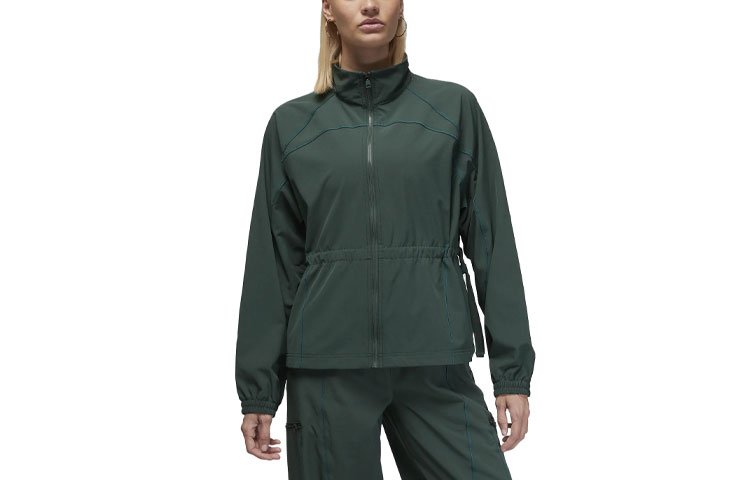 Jordan Sport Jackets Women's Midnight Green Stand Collar Moderate Other