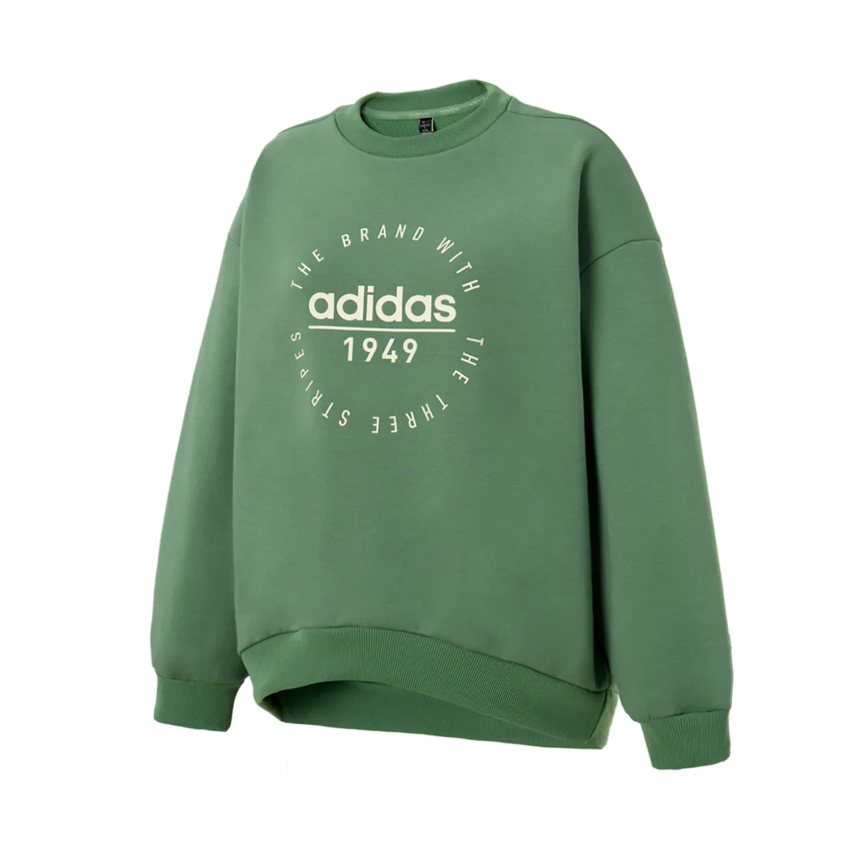 Adidas W BB CREW Fleece Lined Cold Resistant Sweatshirt Women's Green