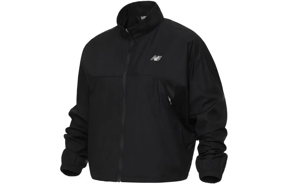 New Balance Jackets Women's Black Stand Collar Moderate Other