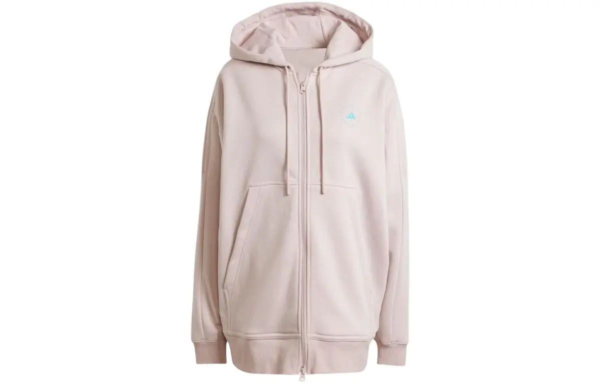 Adidas Sweatshirts Women's Pink Hooded Moderate Regular