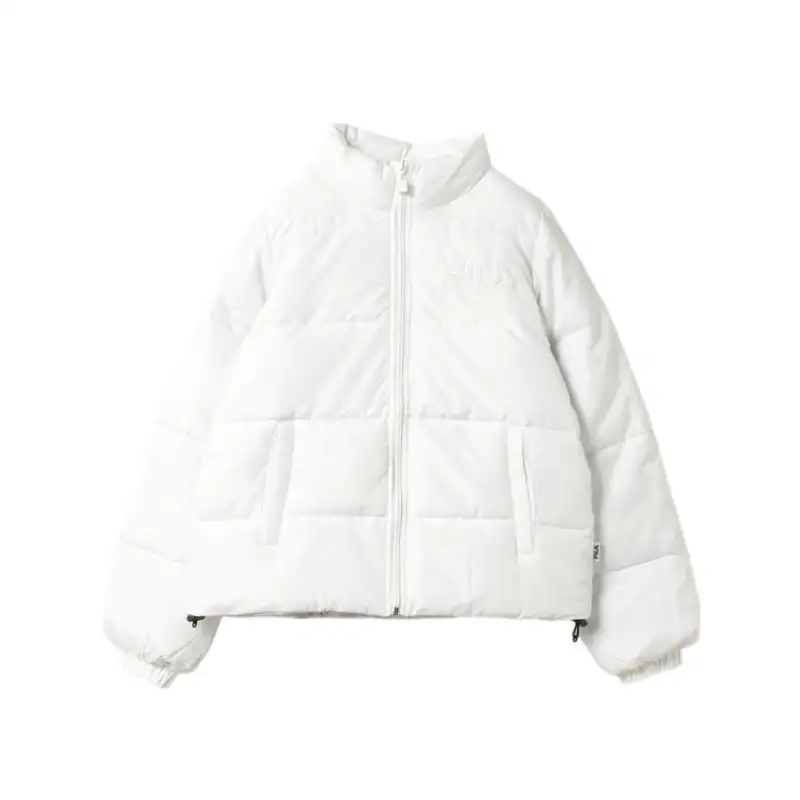 FILA Jackets Women's White Stand Collar Moderate Other
