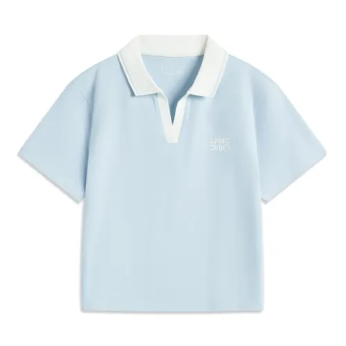 Li Ning Sports Life Collection Polo Shirt Women's Spring Blue