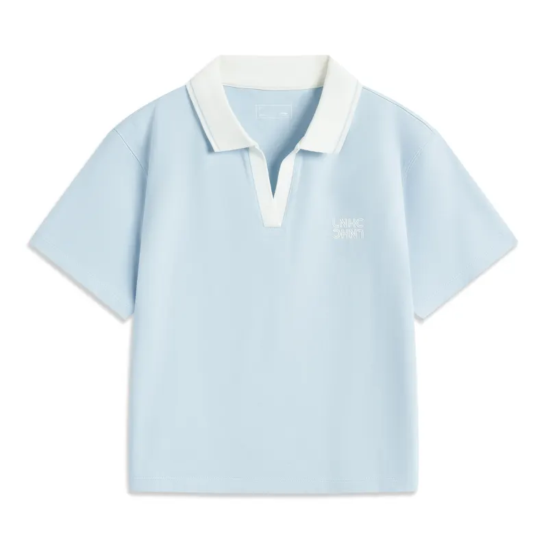 Li Ning Sports Life Collection Polo Shirt Women's Spring Blue