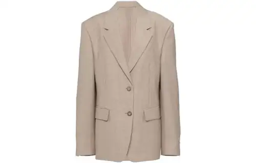 PRADA Jackets Women's Khaki Suit Collar Moderate Other