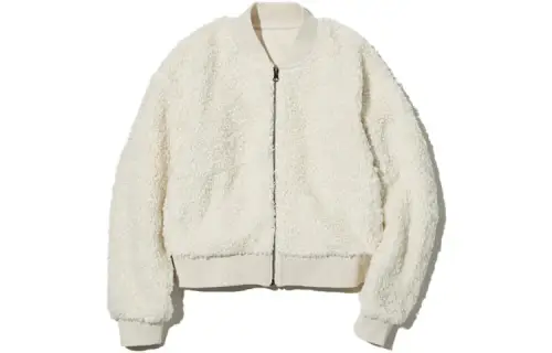 UNIQLO Jackets Women's Ivory Baseball Collar Moderate Other