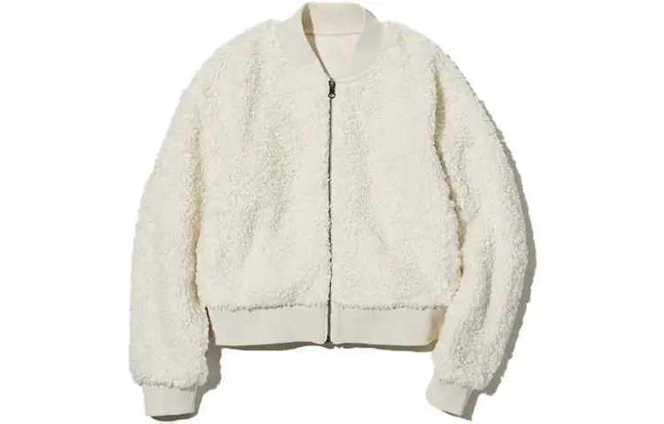 UNIQLO Jackets Women's Ivory Baseball Collar Moderate Other