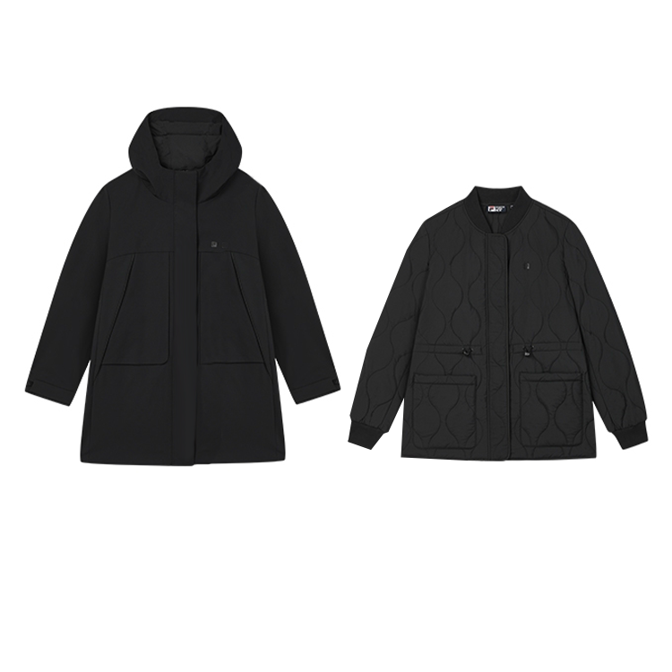 Женская куртка Fila White-Series Hooded (черная)