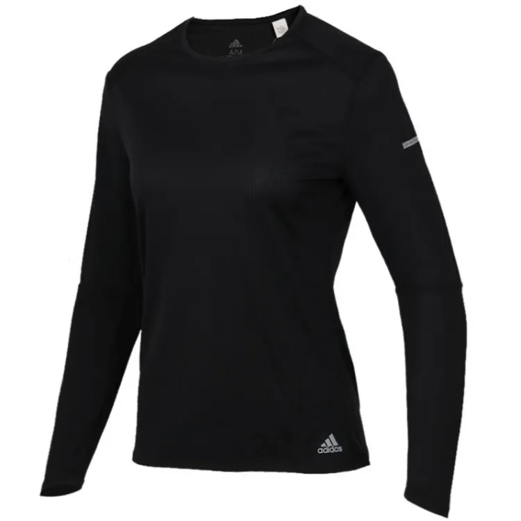 Adidas T-Shirts Women's Black Crew Neck Moderate