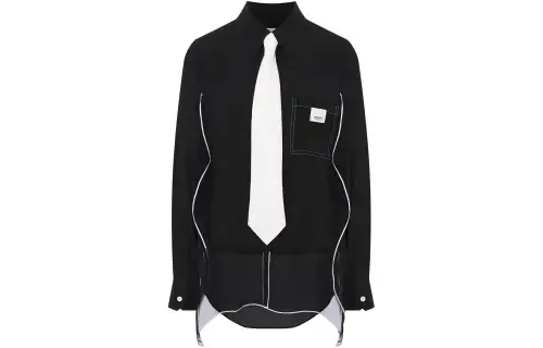 Burberry Shirts Women's Black Lapel Moderate Other