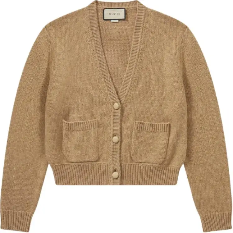 GUCCI Knitwear Women's Beige V Neck Moderate