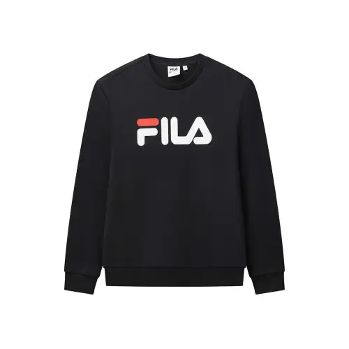 FILA Sweatshirts Unisex Black Crew Neck Moderate Regular