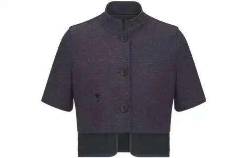DIOR Jackets Women's Purple Stand Collar Moderate Other