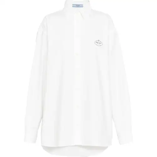 PRADA Logo Detailed Oversized Shirt