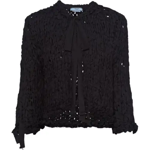 PRADA Shirts Women's Black Crew Neck Moderate Other