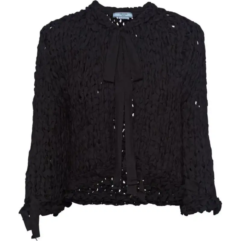 PRADA Shirts Women's Black Crew Neck Moderate Other