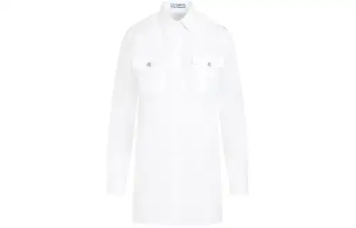 PRADA Crystal button Cotton Shirt