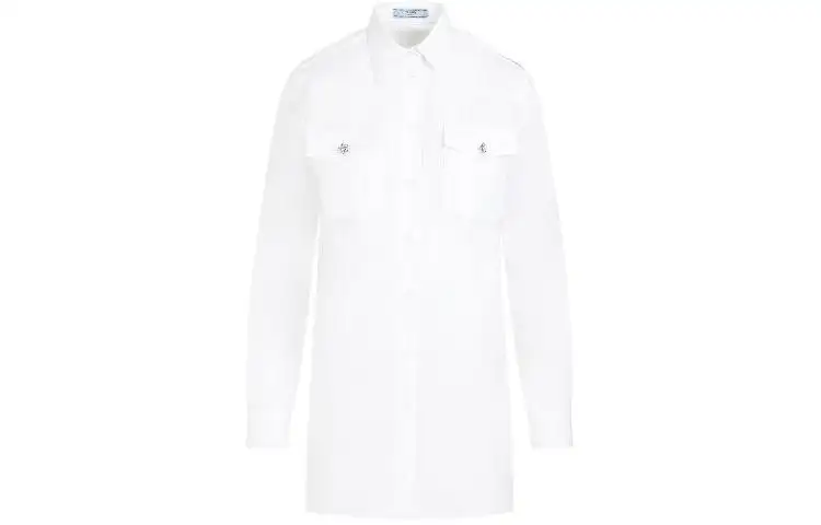PRADA Crystal button Cotton Shirt