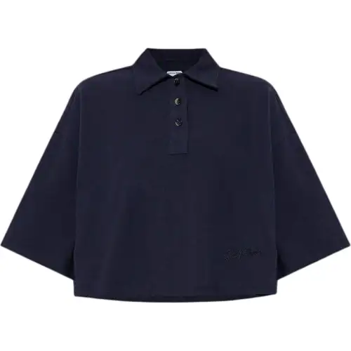 Bottega Veneta Short Sleeved Cropped Polo Shirt