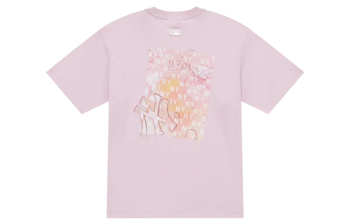 MLB New York Yankees SS25 T Shirt Unisex Heather Gray Pink