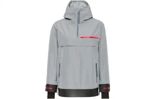 PRADA Jackets Women's Gray Hooded Moderate Other