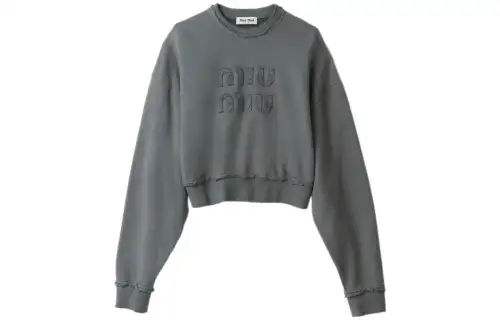 MIU MIU FW23 Sweatshirt Women's Iron Gray