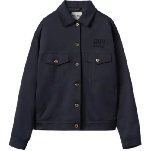 MIU MIU Logo embroidered Chino Jacket